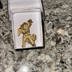 Gold Dog Brooch